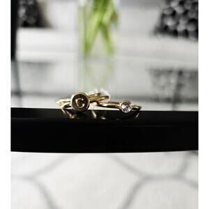 Banari Gold Initial C Ring Set New size 7